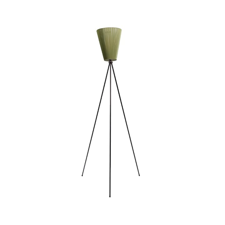 Oslo Wood Vloerlamp - olive green, matzwart onderstel - Northern