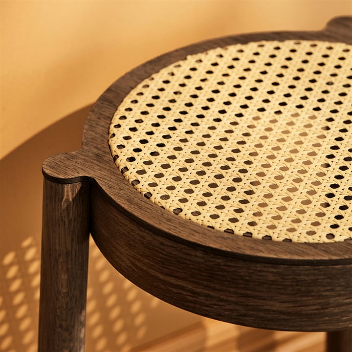 Pal kruk met rotan zitting, gerookt eiken Northern