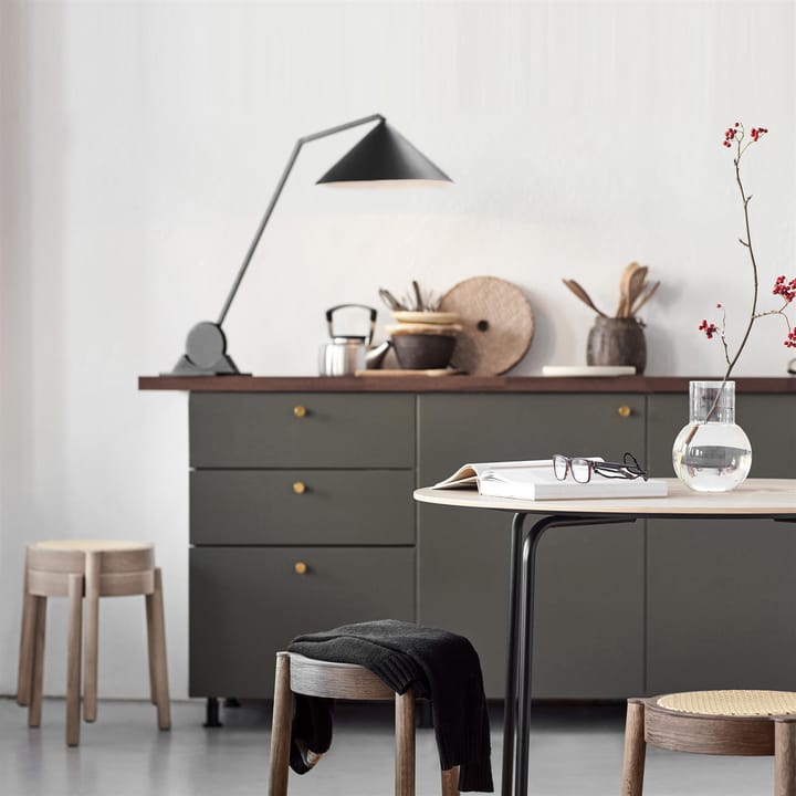 Pal kruk met rotan zitting, licht eiken Northern