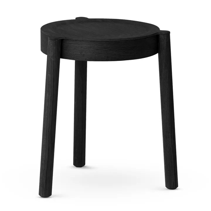 Pal ronde kruk - Zwart eiken, Ø37x46 cm - Northern