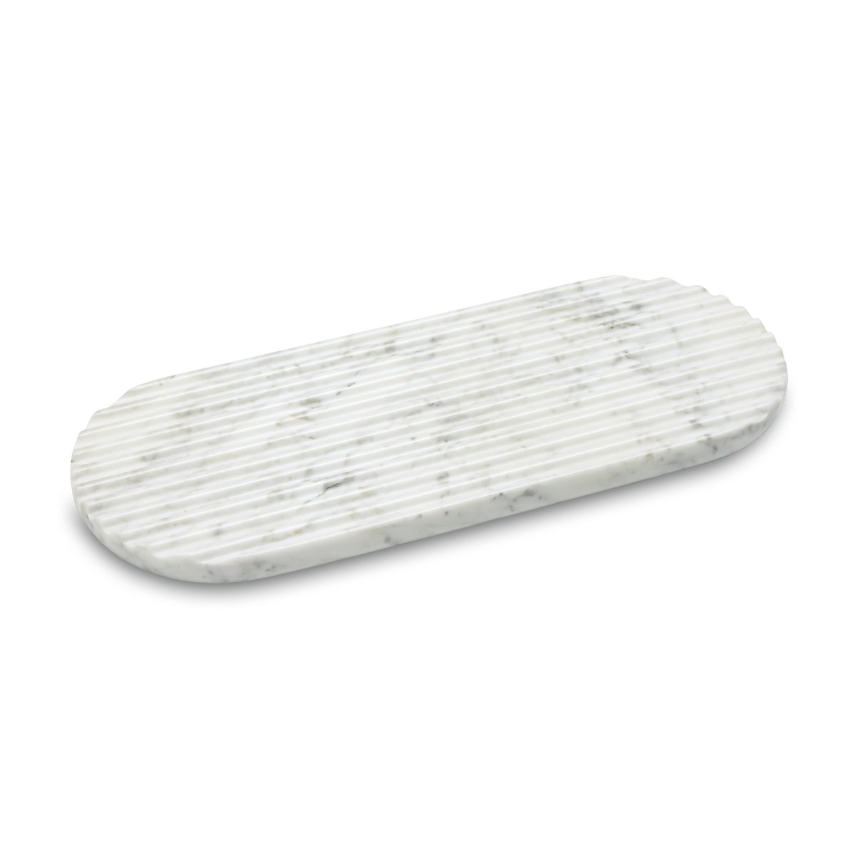Northern Podium dienblad 40 cm Mixed white marble | Scandinavisch Interieur | Dienbladen | Wit