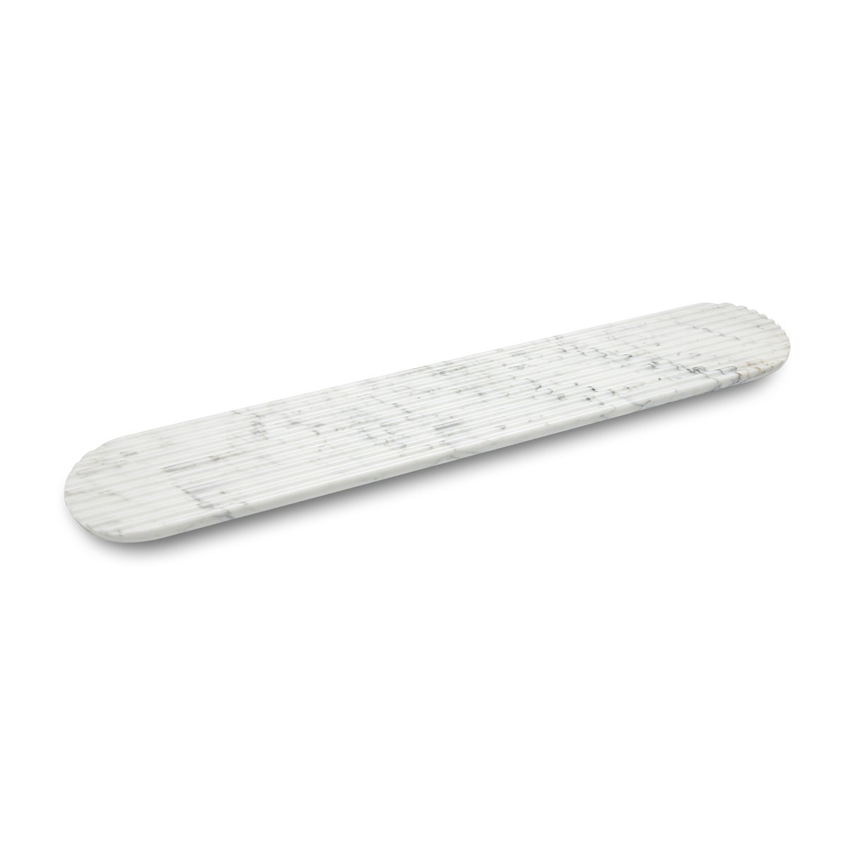 Northern Podium dienblad 90 cm Mixed white marble | Scandinavisch Interieur | Dienbladen | Wit