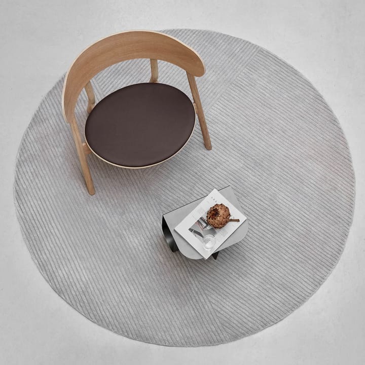 Row vloerkleed rond Ø200 cm, Lichtgrijs Northern