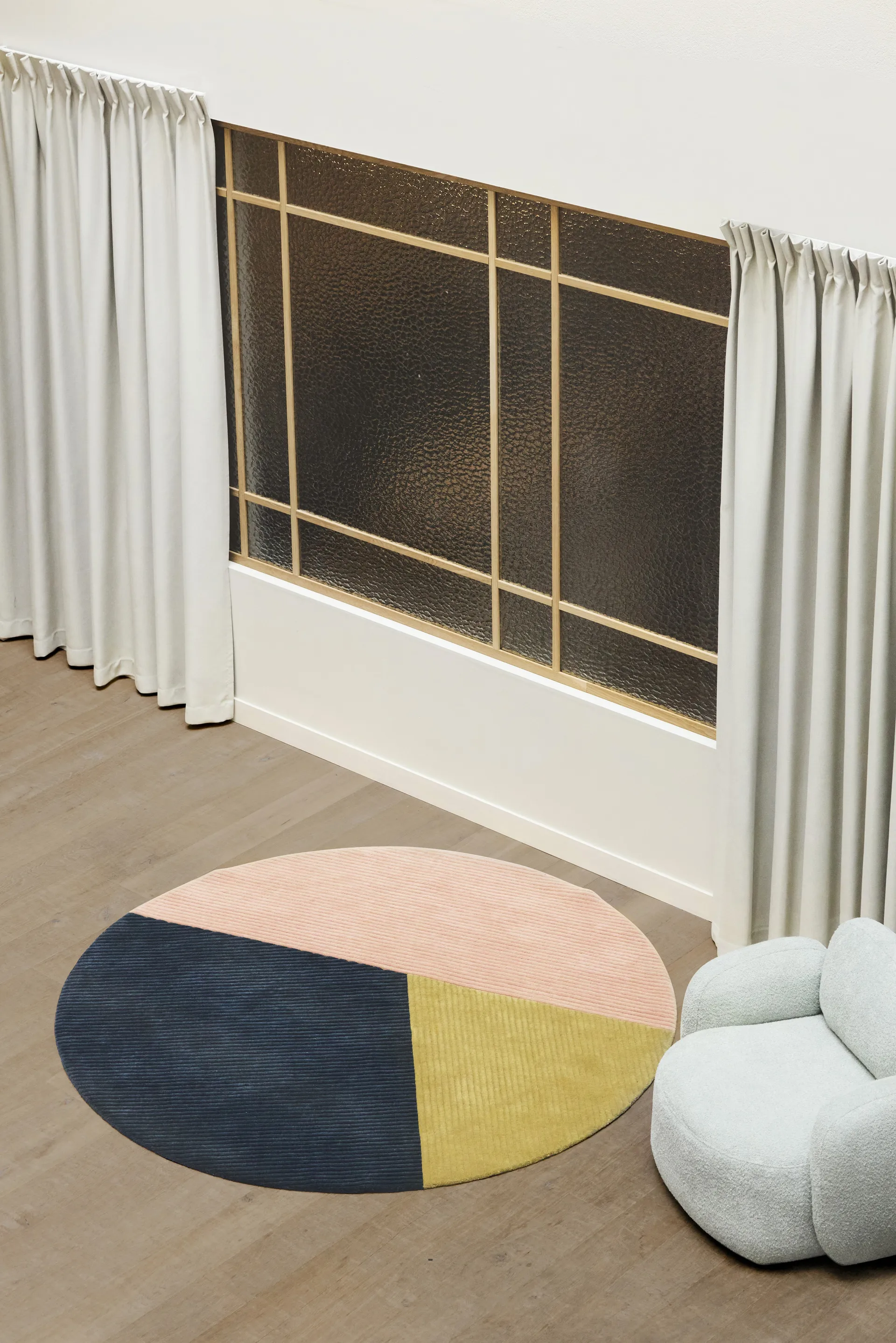 Row vloerkleed rond Ø200 cm, Trio Northern