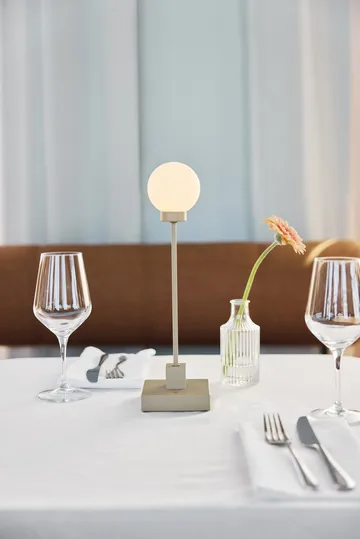 Snowball draagbare tafellamp 33 cm - Grijs beige - Northern