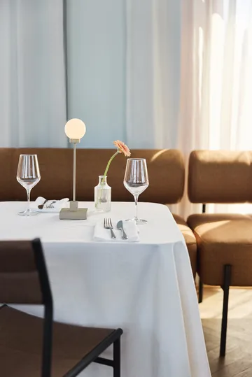 Snowball draagbare tafellamp 33 cm - Grijs beige - Northern