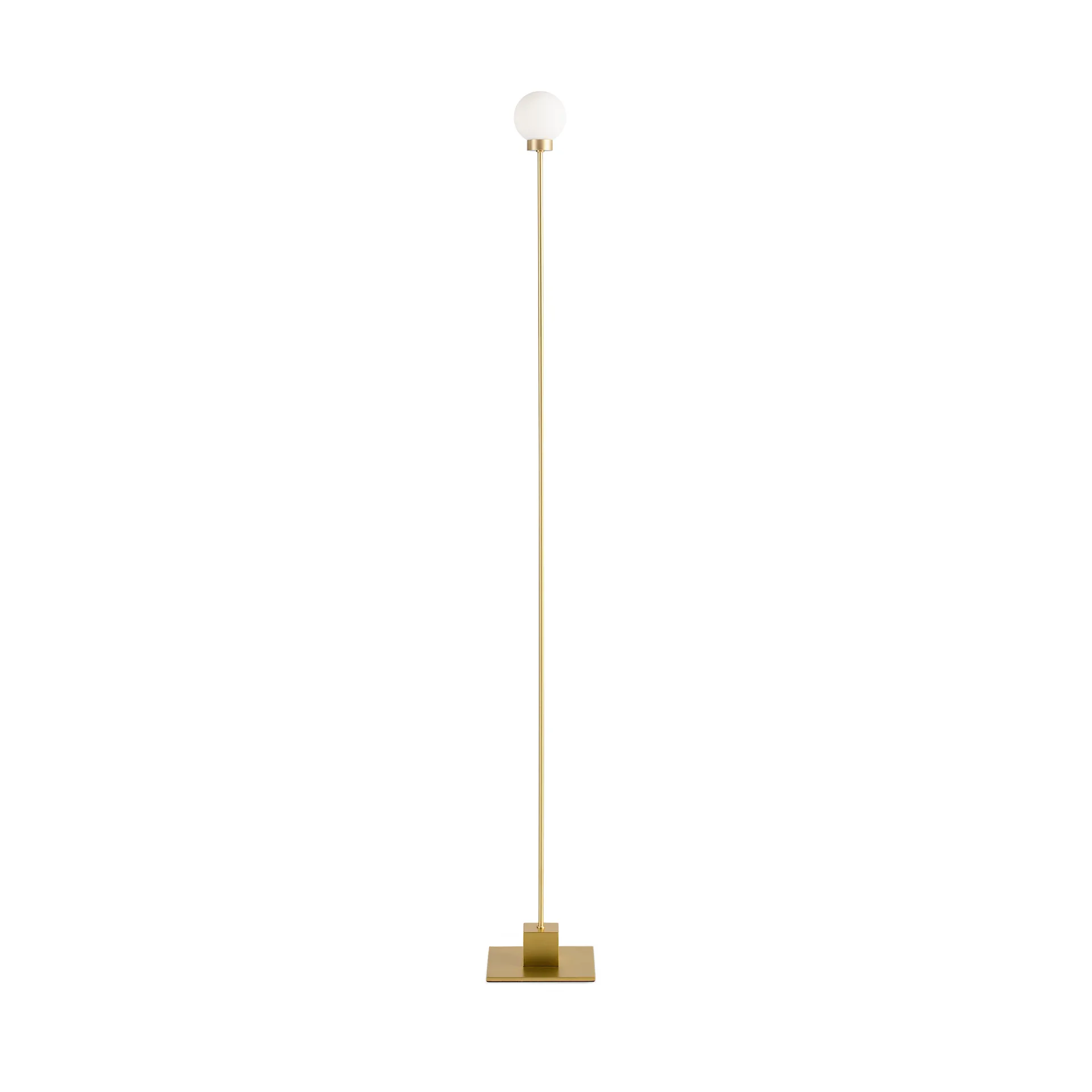 Snowball vloerlamp 117 cm, Brass Northern