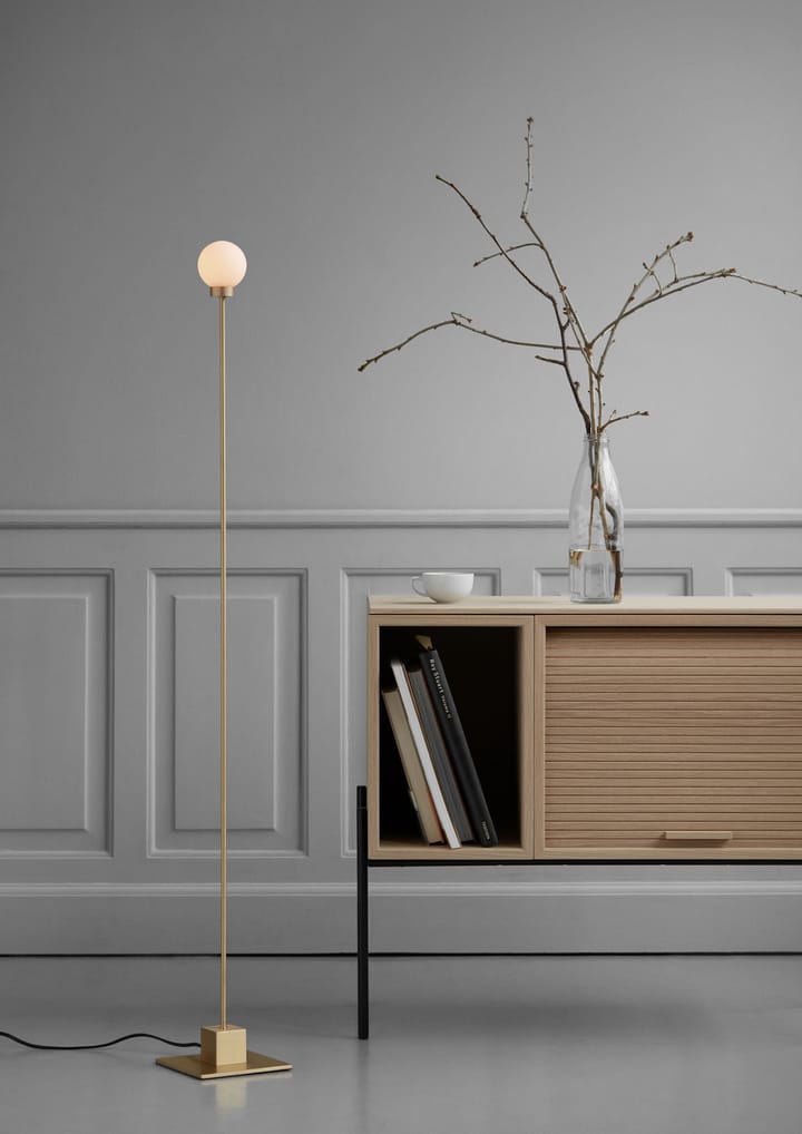 Snowball vloerlamp 117 cm, Brass Northern