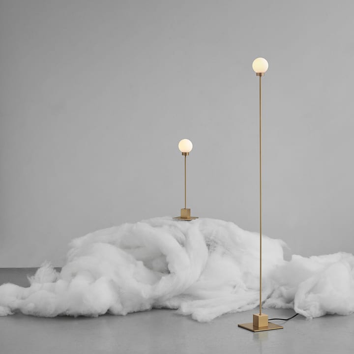 Snowball Vloerlamp, white, wit opaalglas Northern