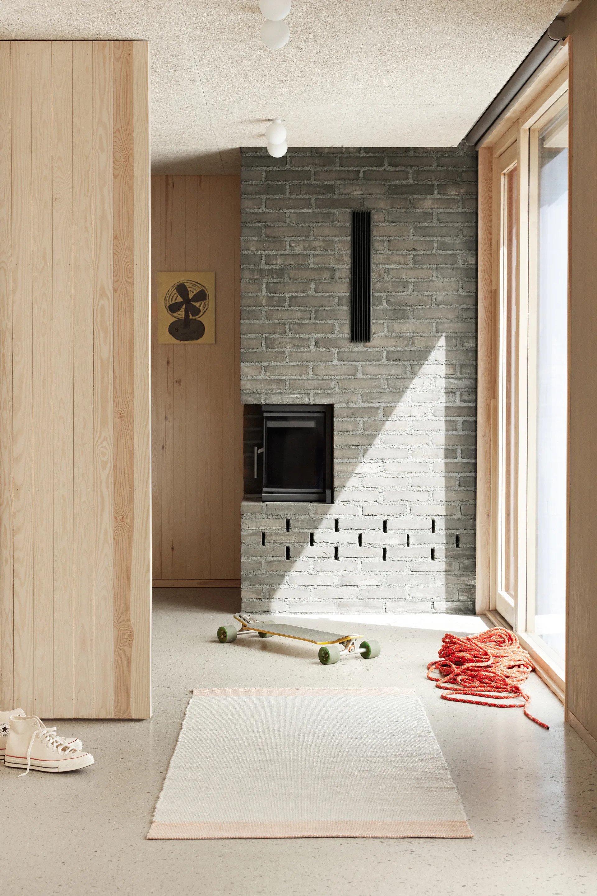 Spool gangtapijt 80x200 cm, Grey-red Northern