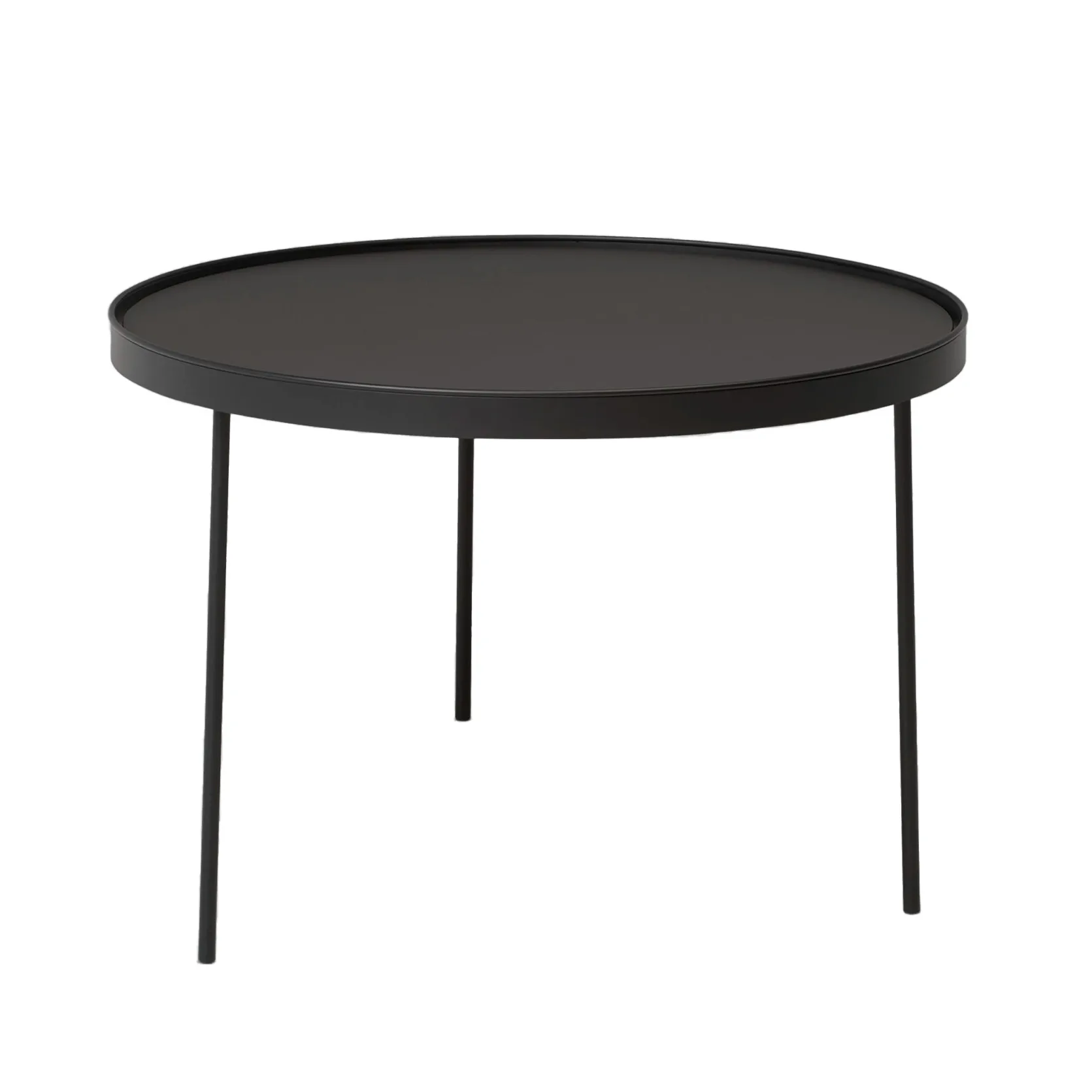 Stilk salontafel zwart large Ø74 cm H:50 cm Northern