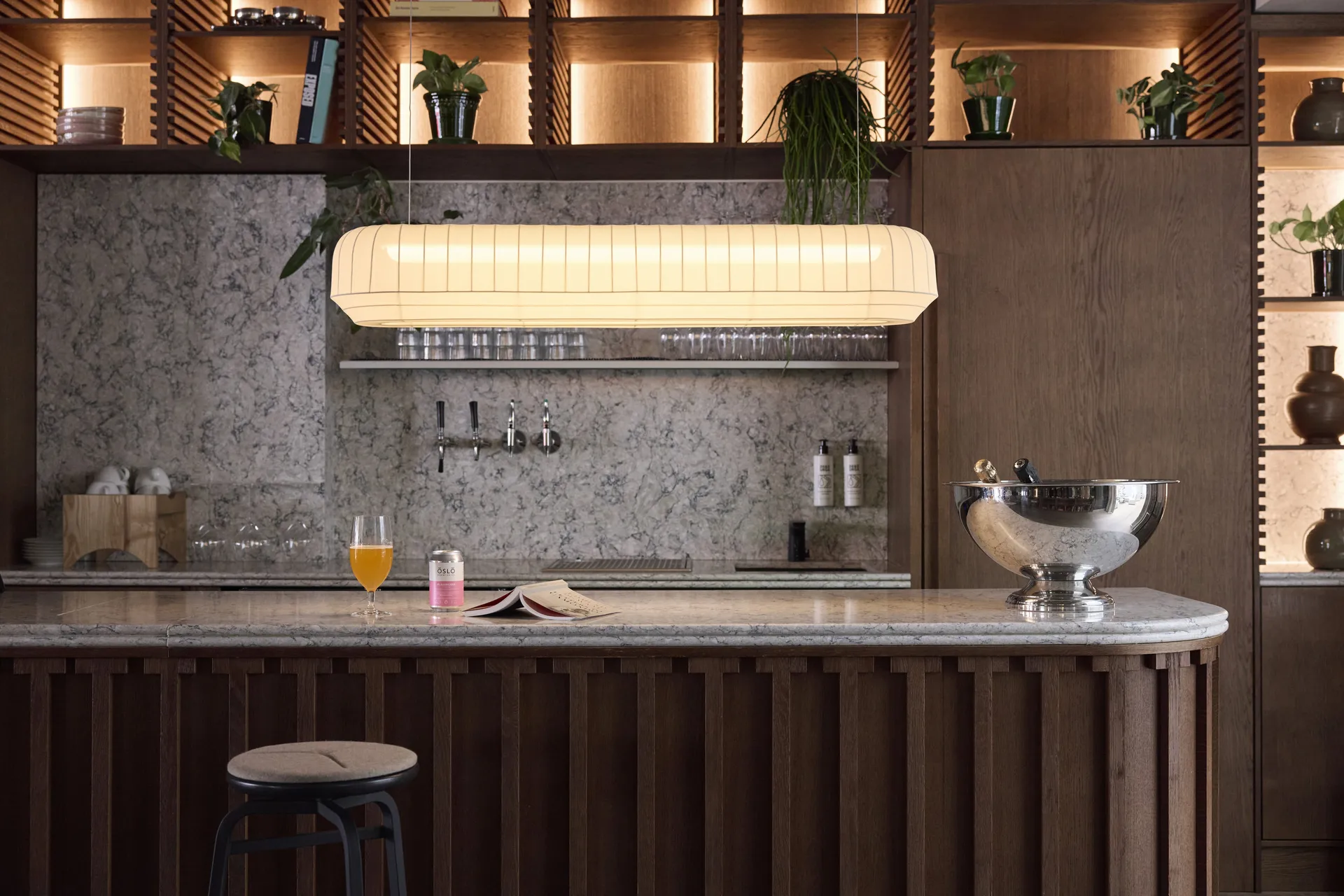 Tradition hanglamp linear 120 cm, Wit Northern