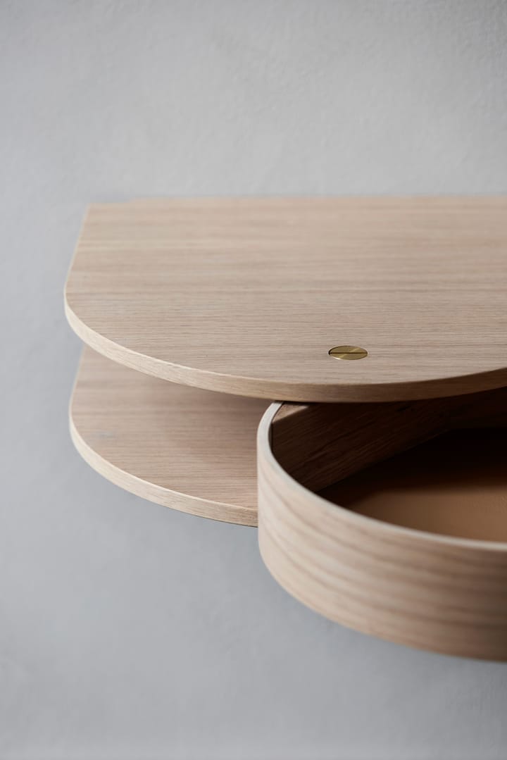 Valet hangend opbergdoosje voor aan de muur small, Light oiled oak Northern