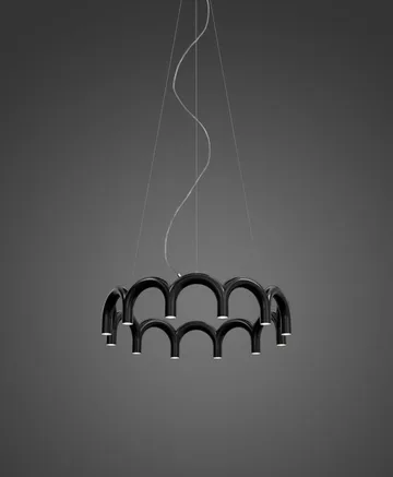 Arch circle hanglamp - Black, Ø98 cm - Oblure