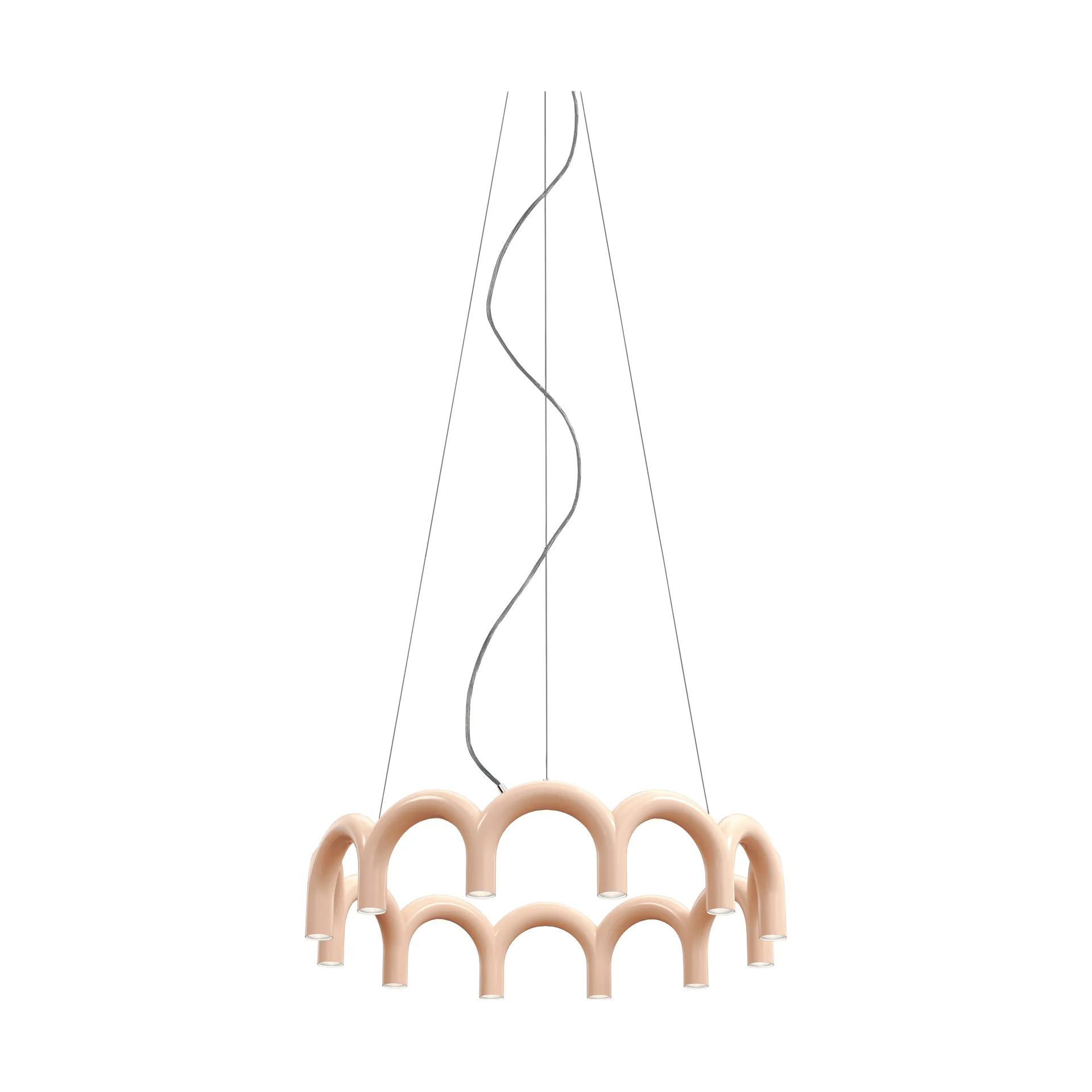 Arch circle hanglamp, Nude, Ø98 cm Oblure
