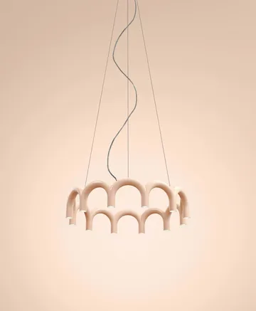Arch circle hanglamp - Nude, Ø98 cm - Oblure