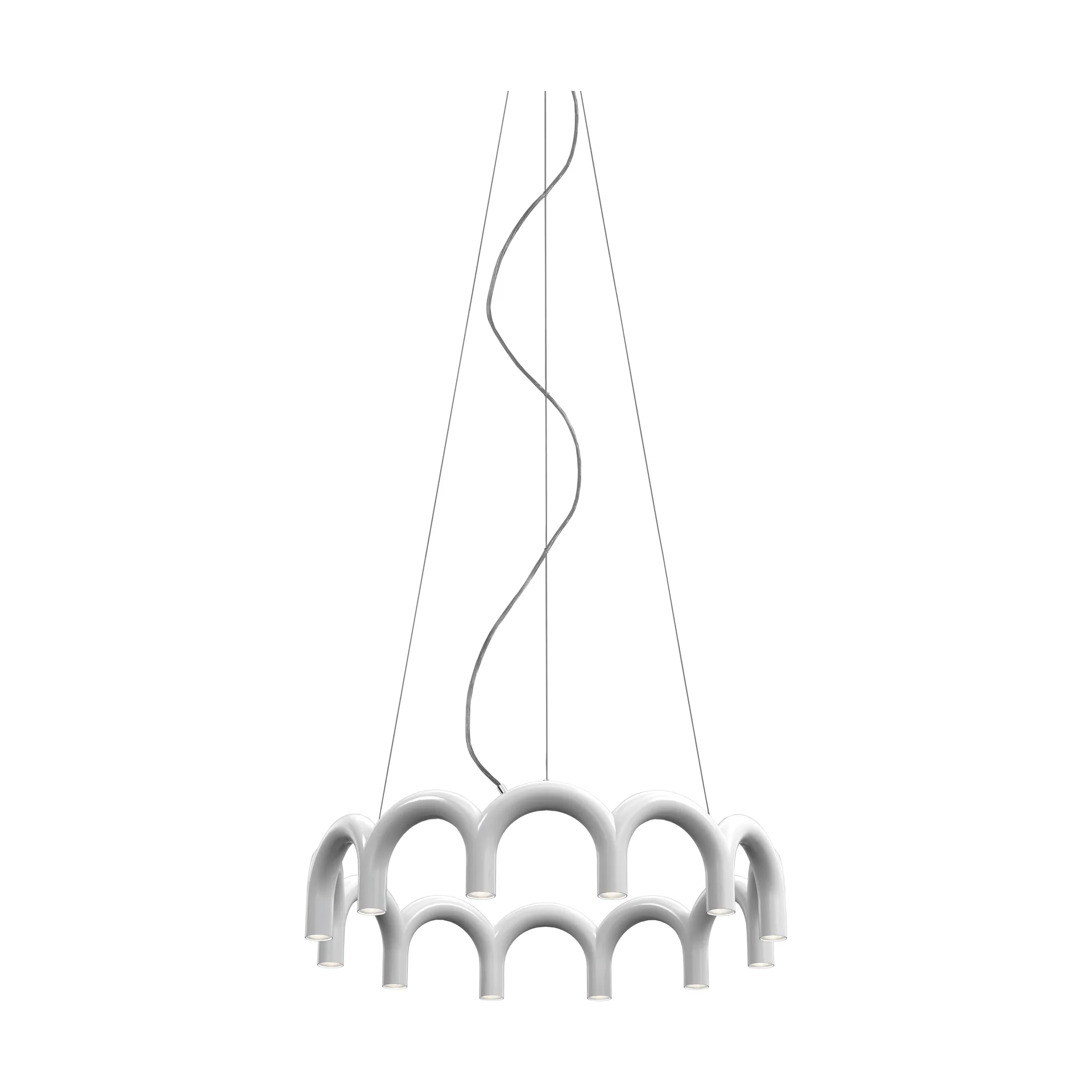 Arch circle hanglamp, White, Ø98 cm Oblure