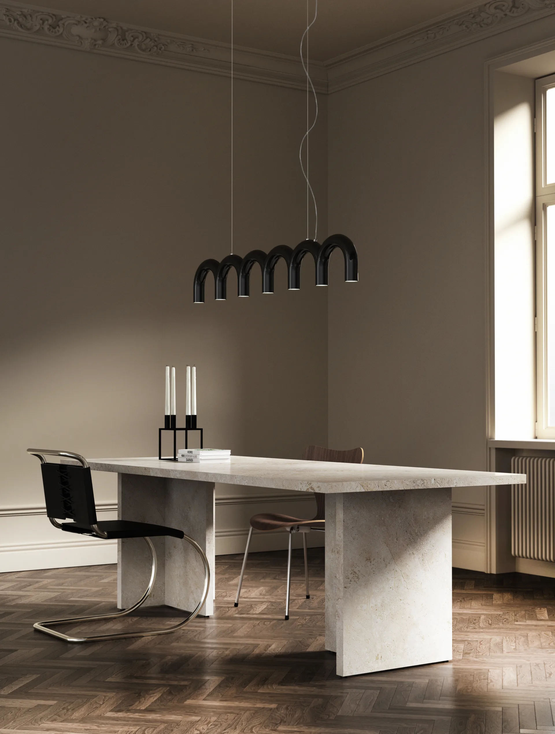 Arch hanglamp 125,6 cm, Black Oblure