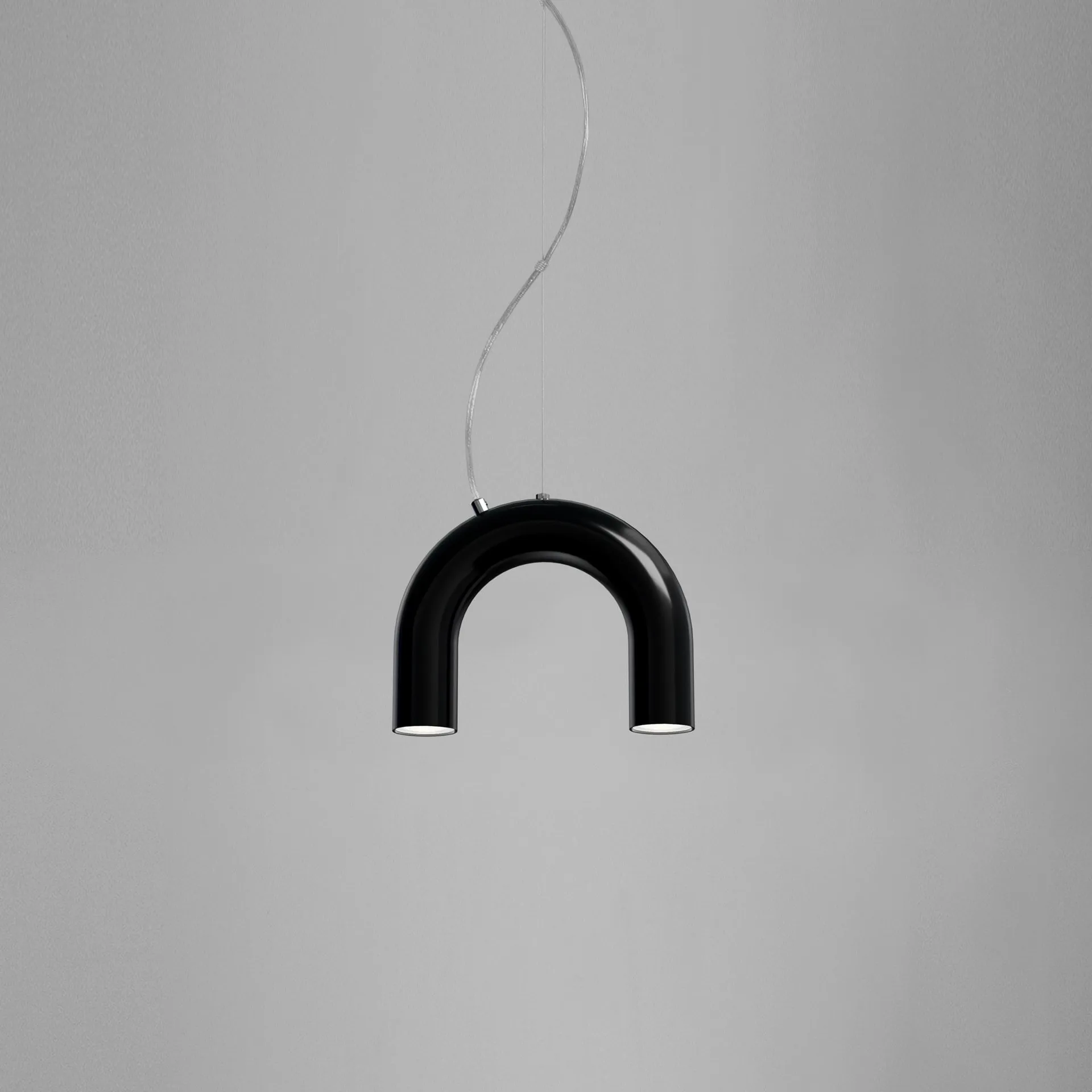 Arch single hanglamp, Black, 25,5 cm Oblure