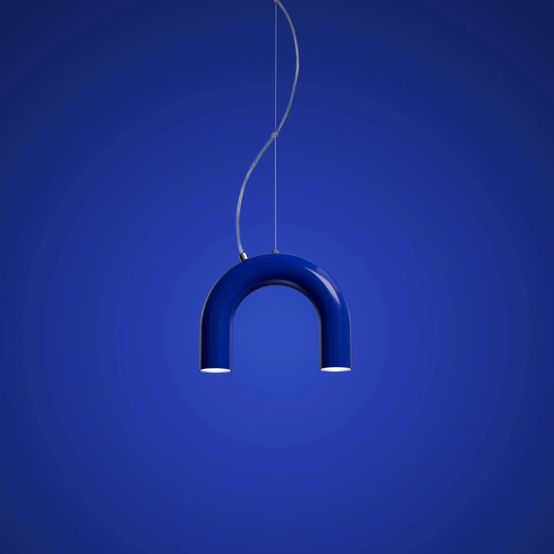 Arch single hanglamp, Blue, 25,5 cm Oblure