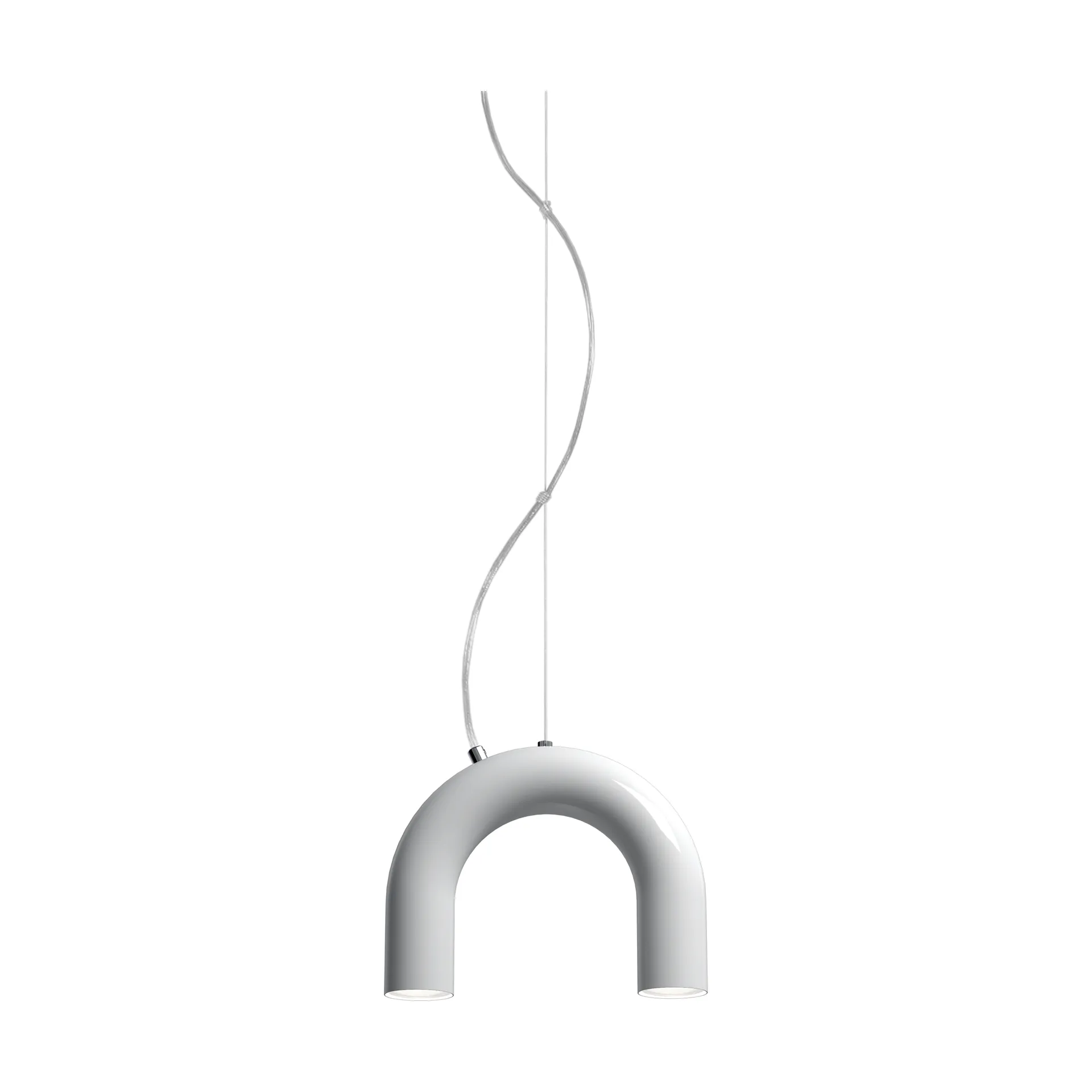 Arch single hanglamp, White, 25,5 cm Oblure