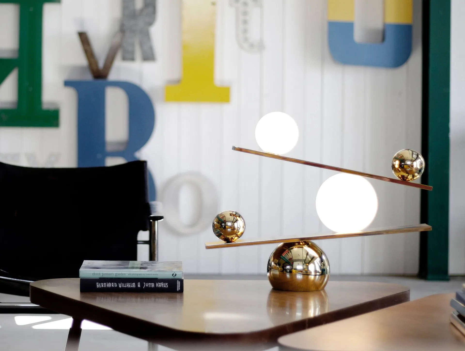 Balance tafellamp, Brass, v2 Oblure