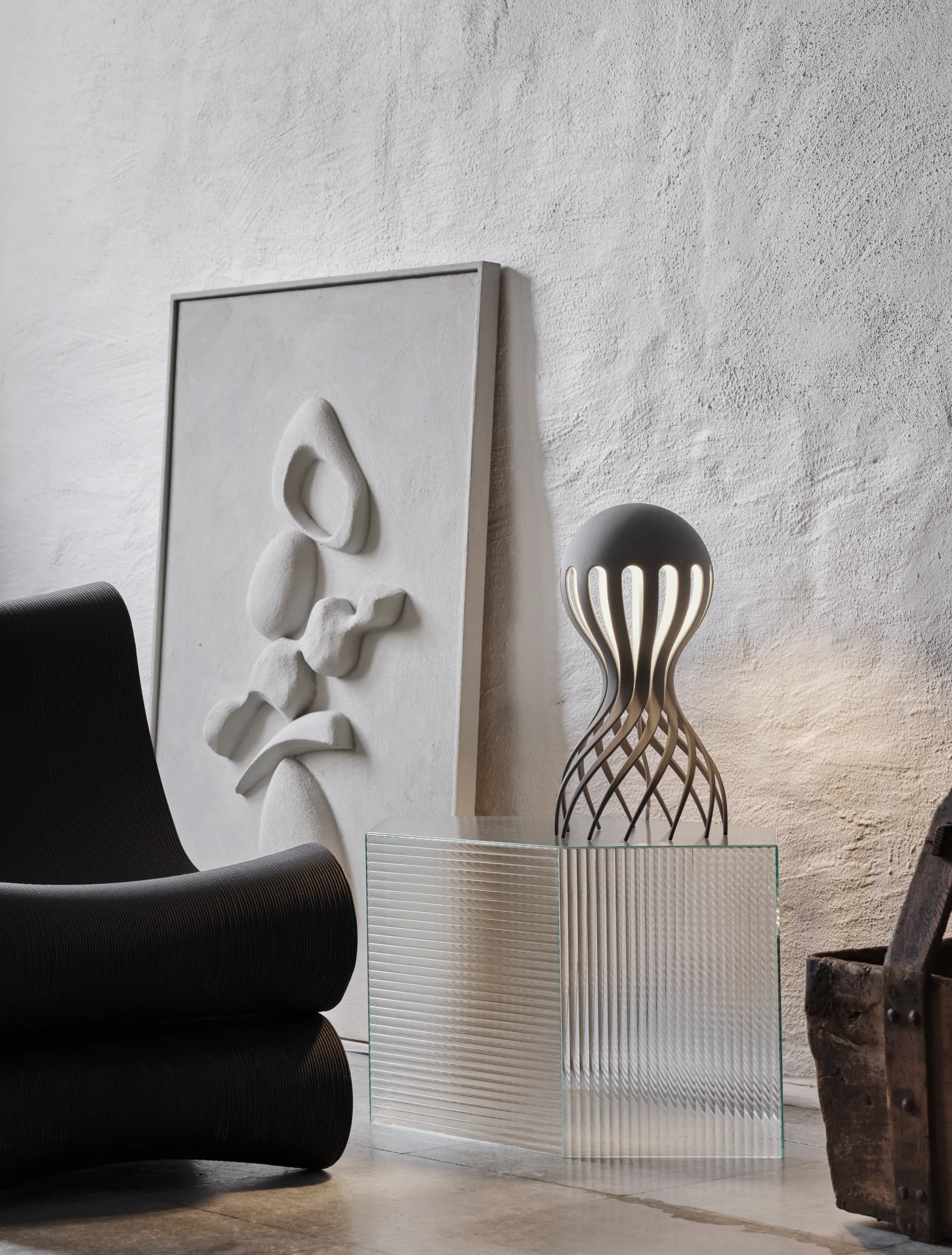 Cirrata tafellamp 44,4 cm, Grey Oblure