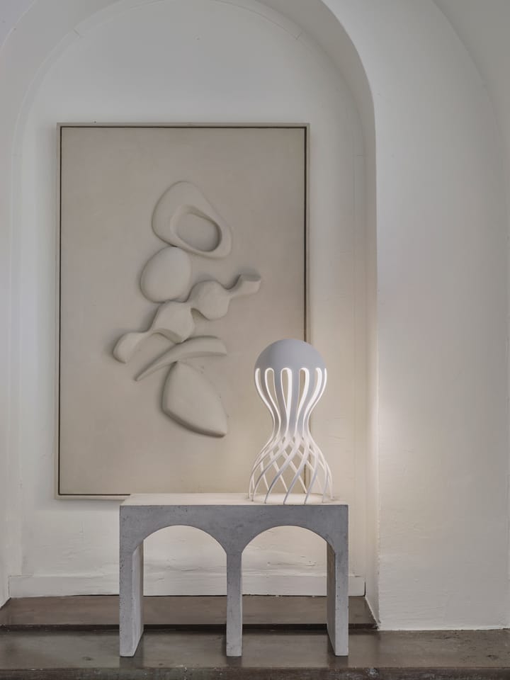 Cirrata tafellamp 44,4 cm, White Oblure