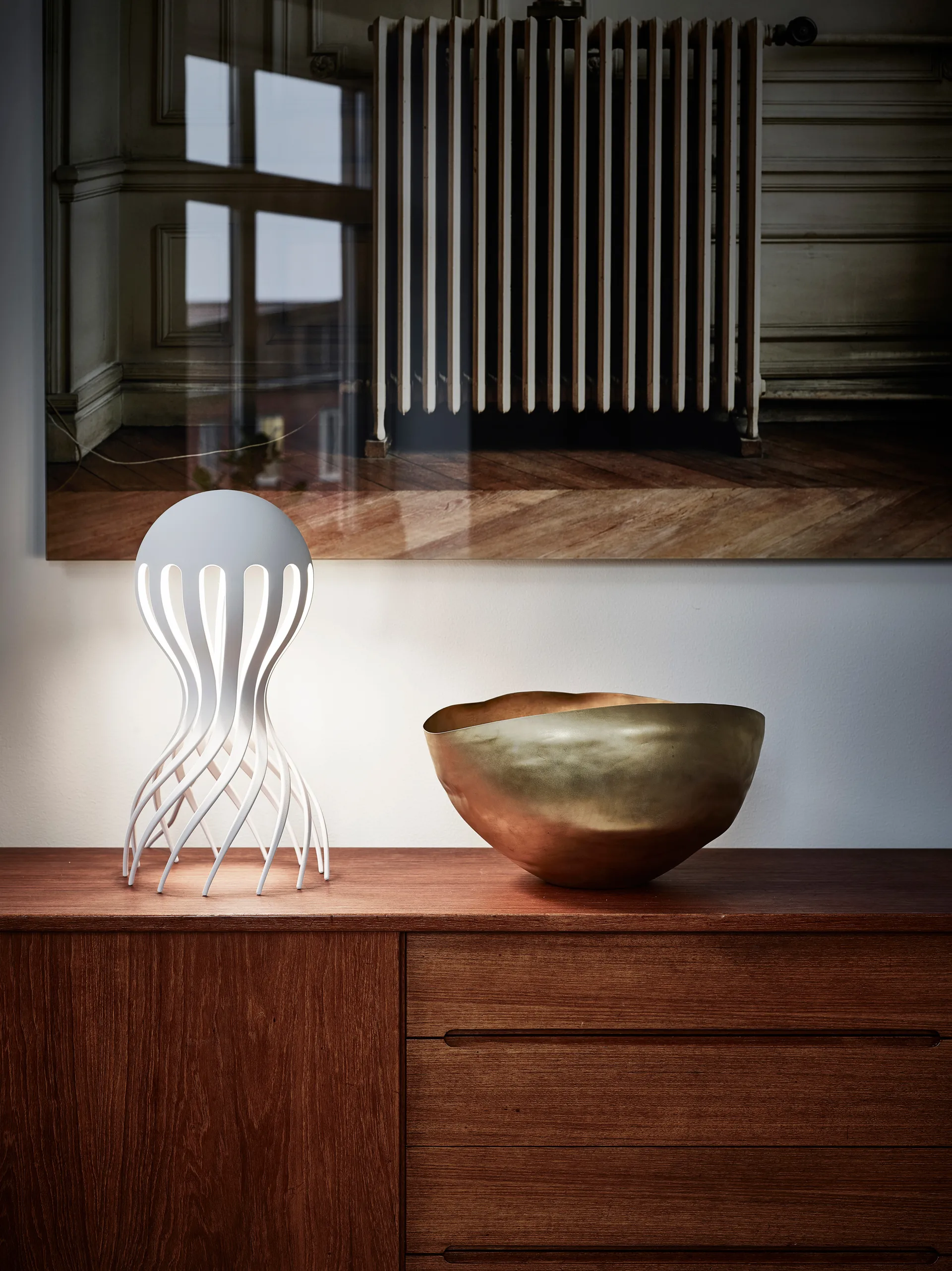 Cirrata tafellamp 44,4 cm, White Oblure