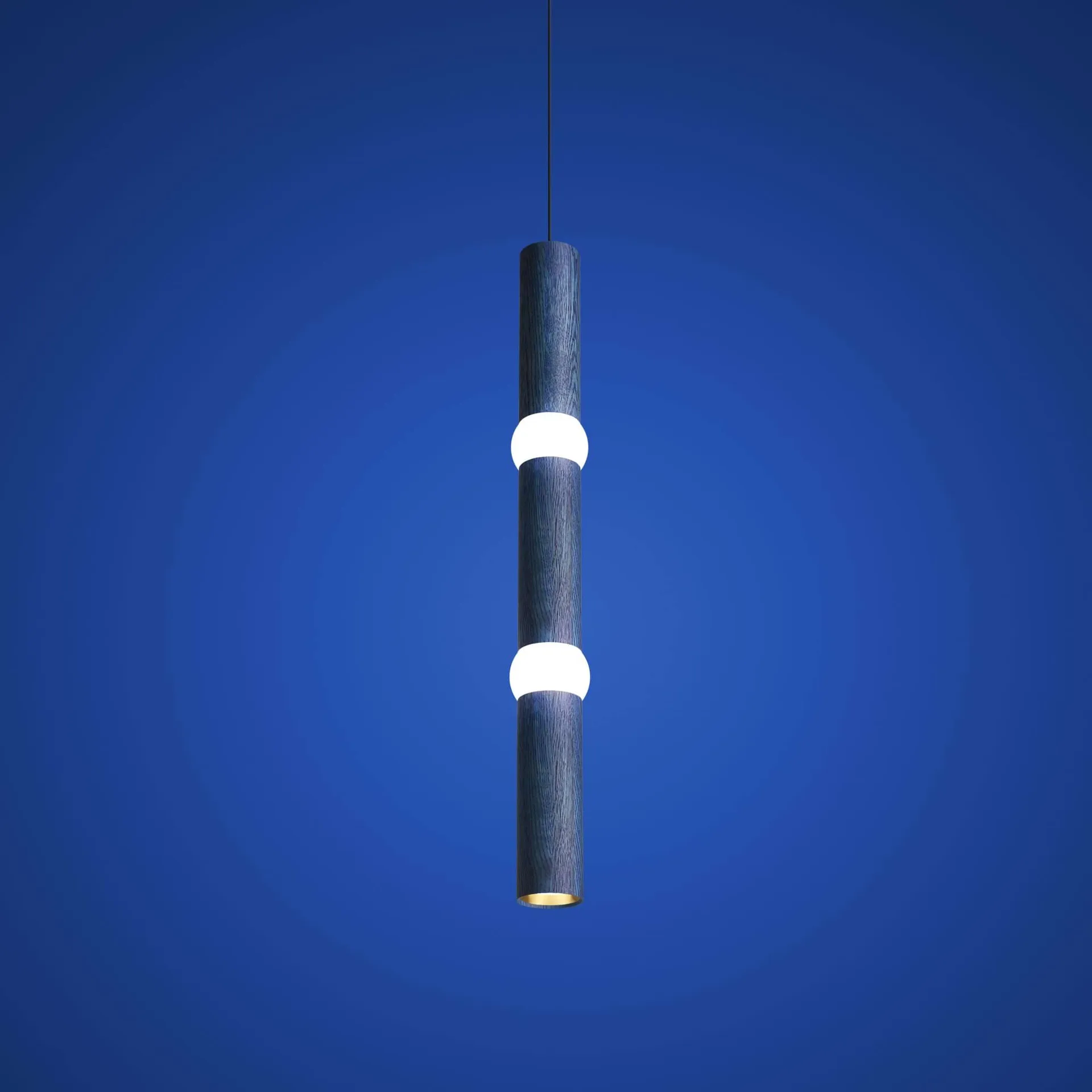 Lightbone hanglamp, Large 83,6 cm, blue oak Oblure
