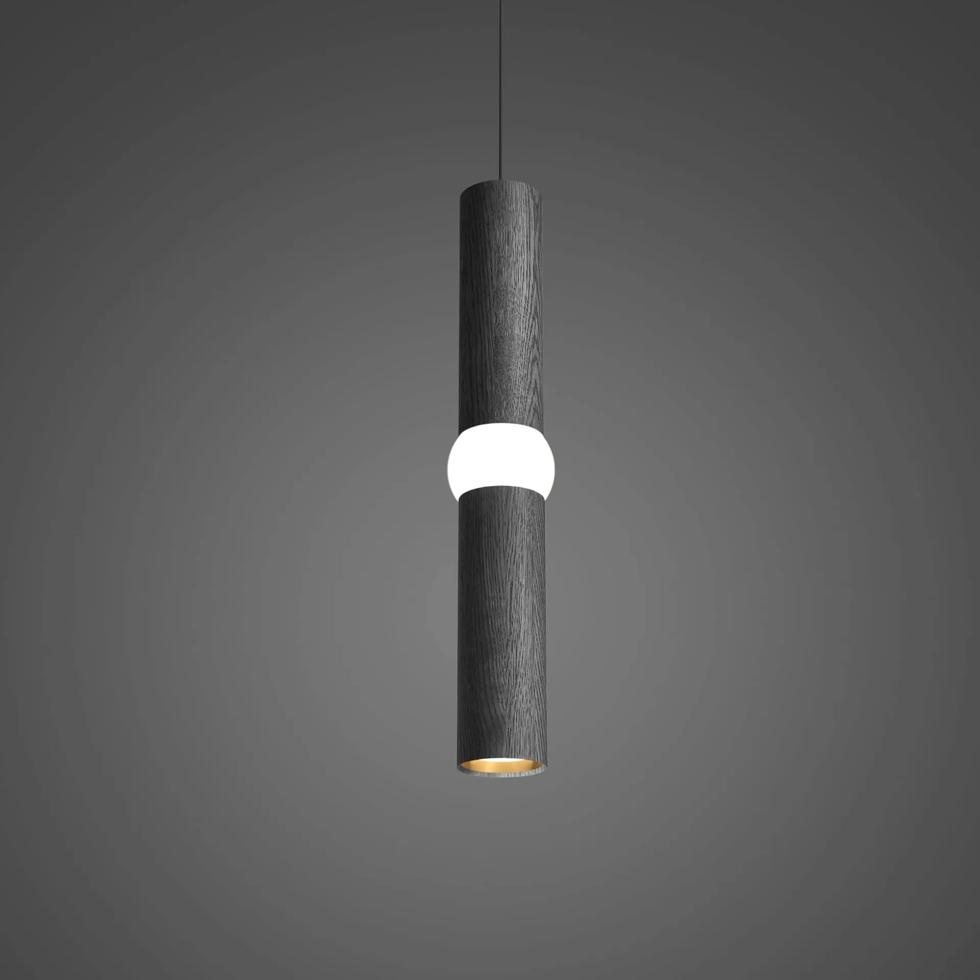 Lightbone hanglamp, Medium 53,8 cm, black oak Oblure