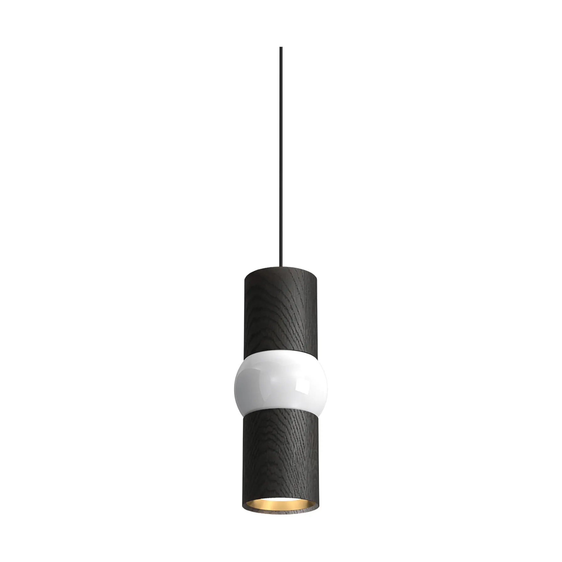 Lightbone hanglamp, Small 24 cm, black oak Oblure