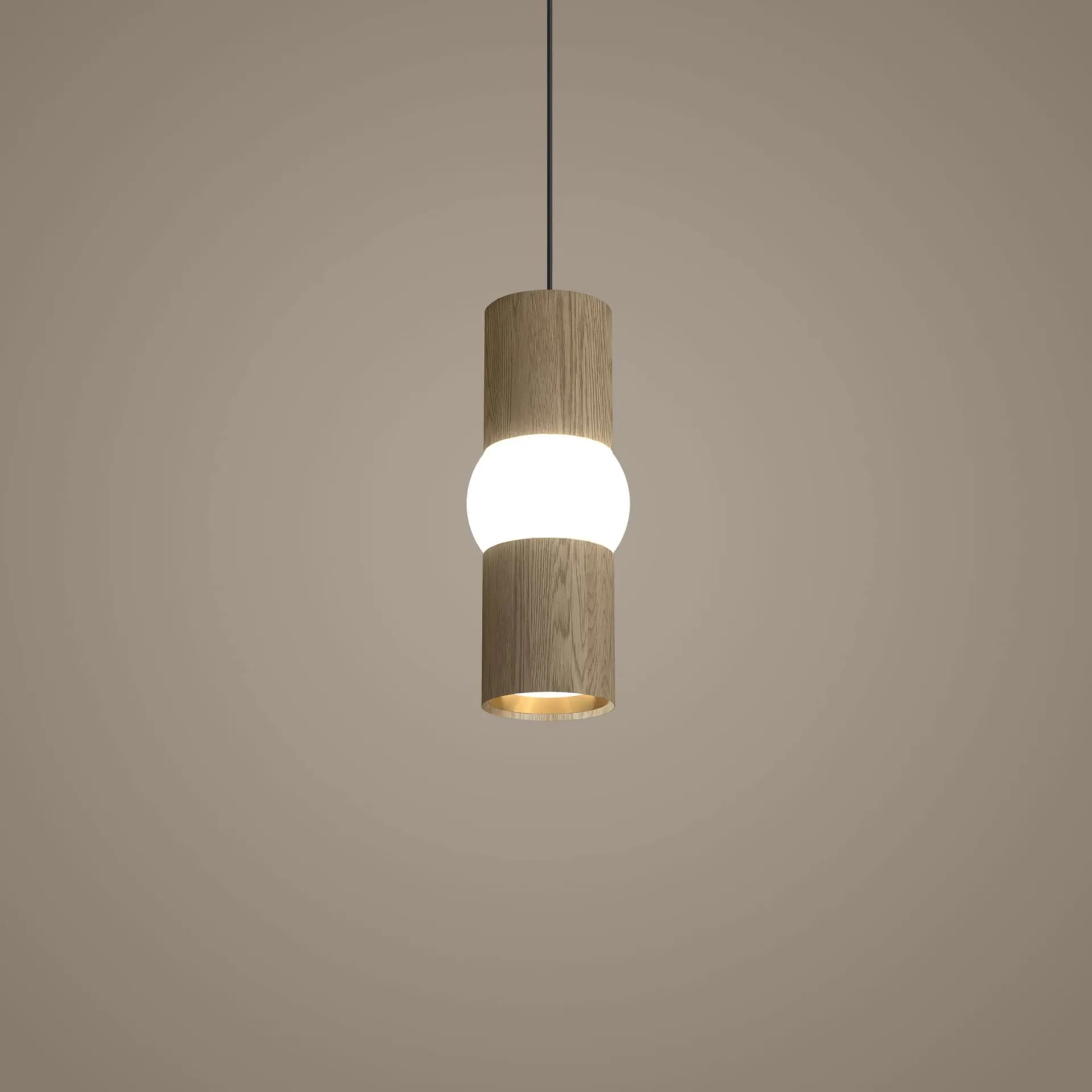 Lightbone hanglamp, Small 24 cm, natural oak Oblure