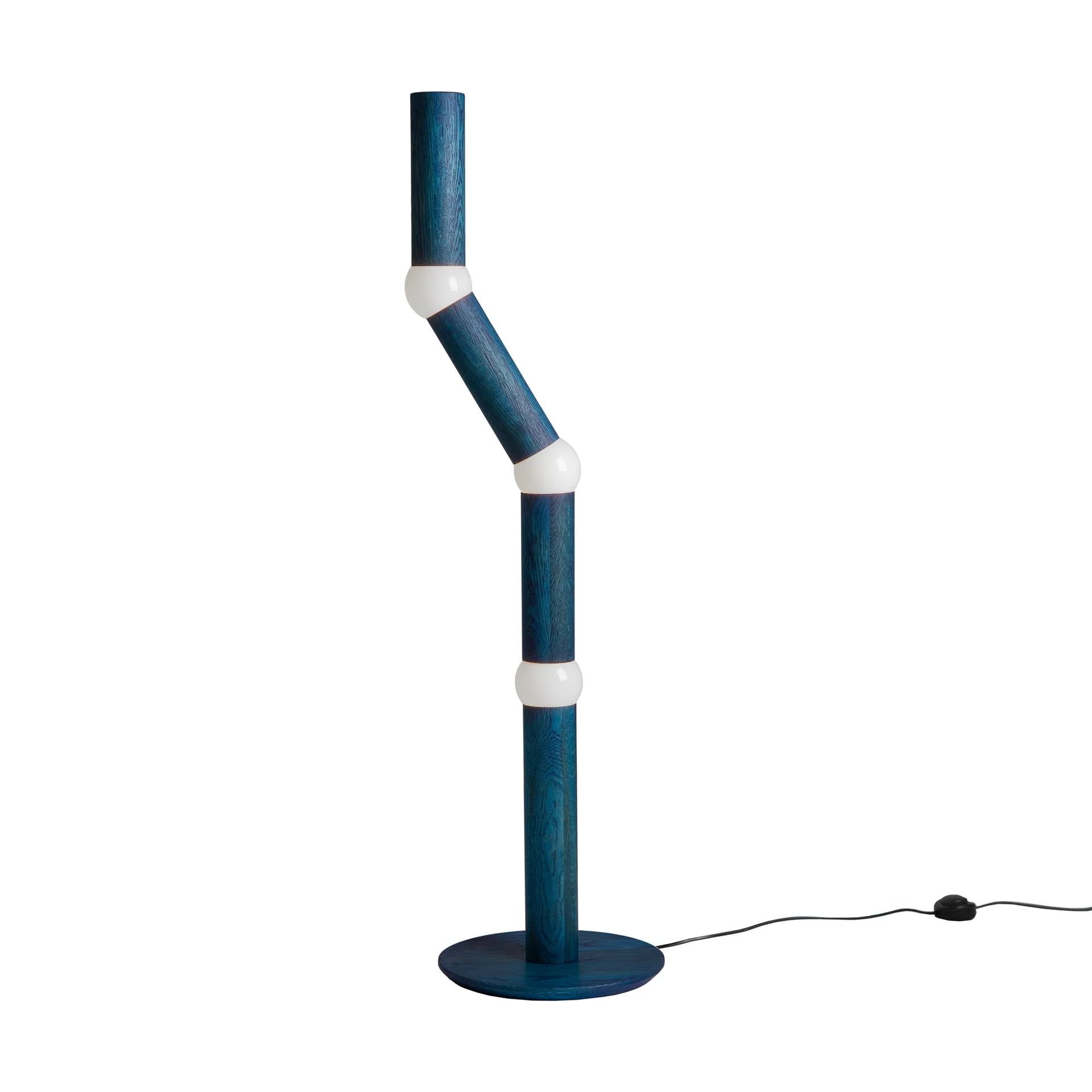 Lightbone vloerlamp 124,3 cm, Blue oak Oblure