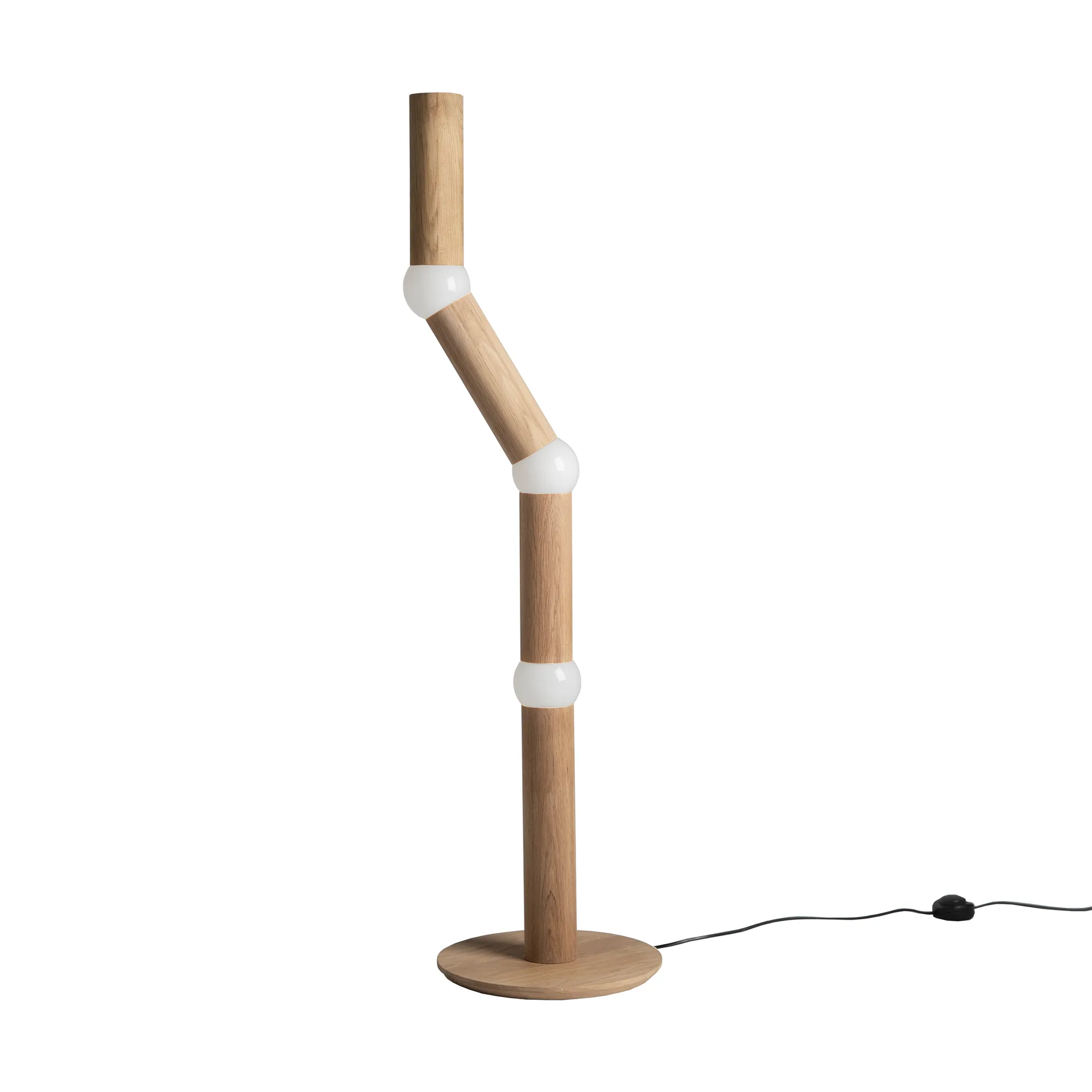 Lightbone vloerlamp 124,3 cm, Natural oak Oblure