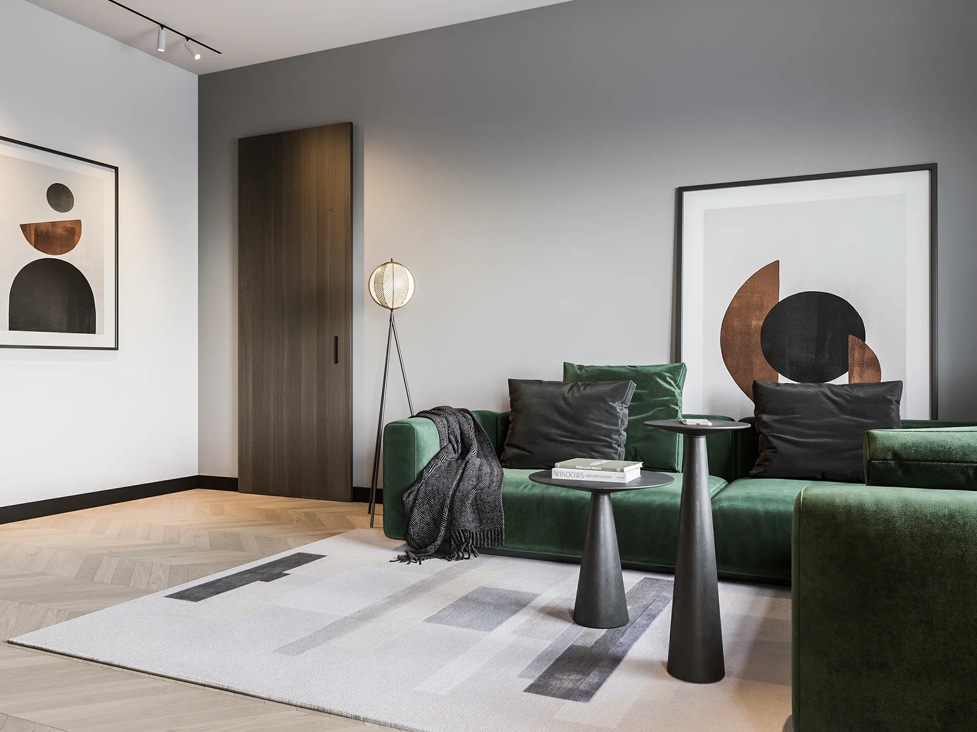 Mondo vloerlamp 153 cm, Black Oblure