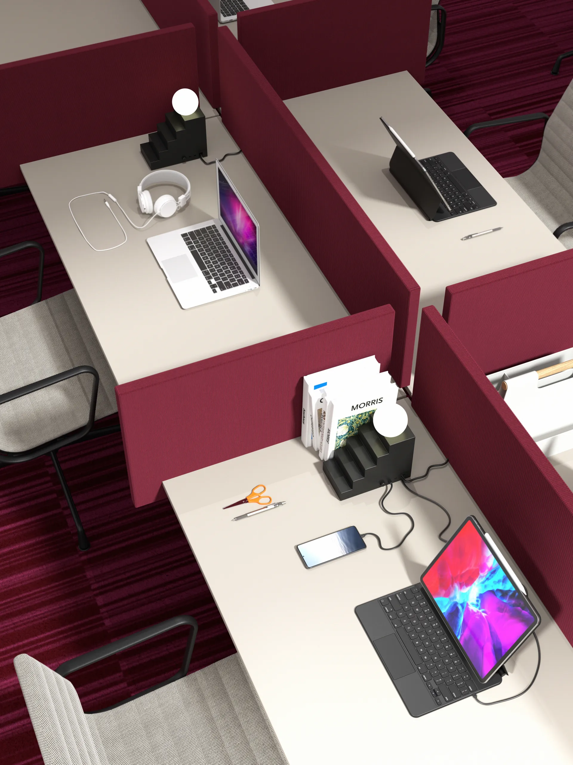 Stair tafellamp, Velvet black Oblure