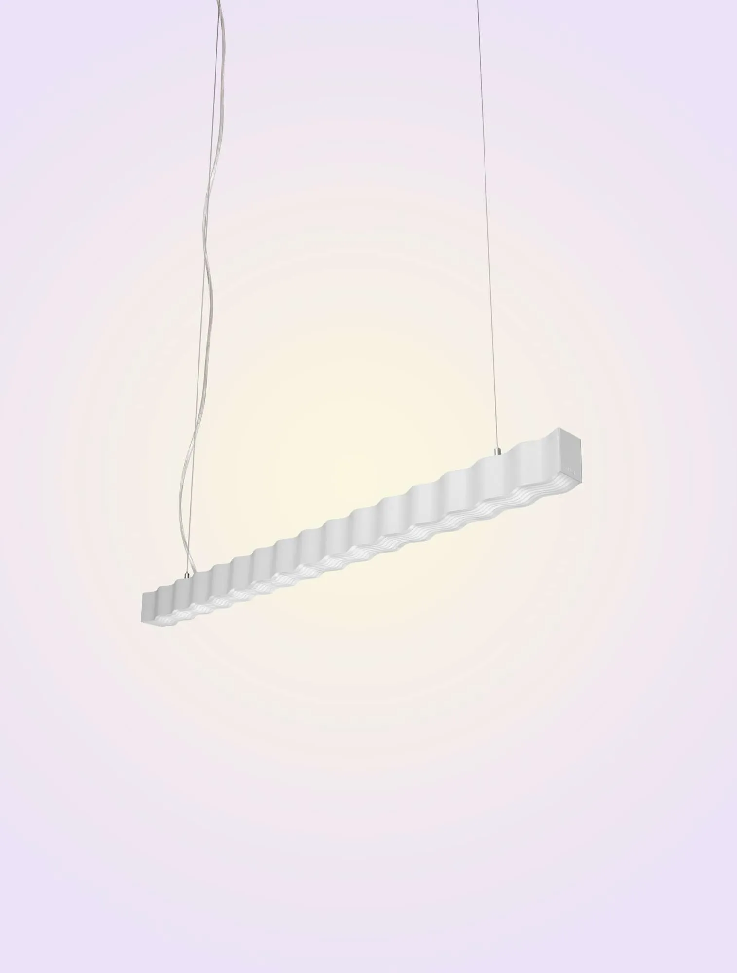 Superwave hanglamp, White Oblure