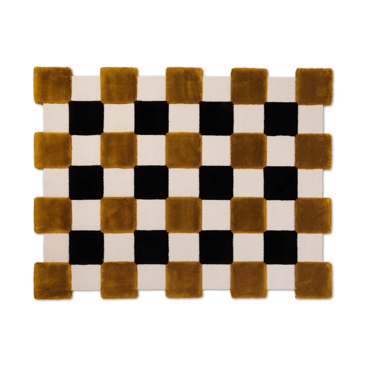 ODC Segment Rug Collection Square vloerkleed, Ochre-beige-black, 196x252 cm Ogeborg
