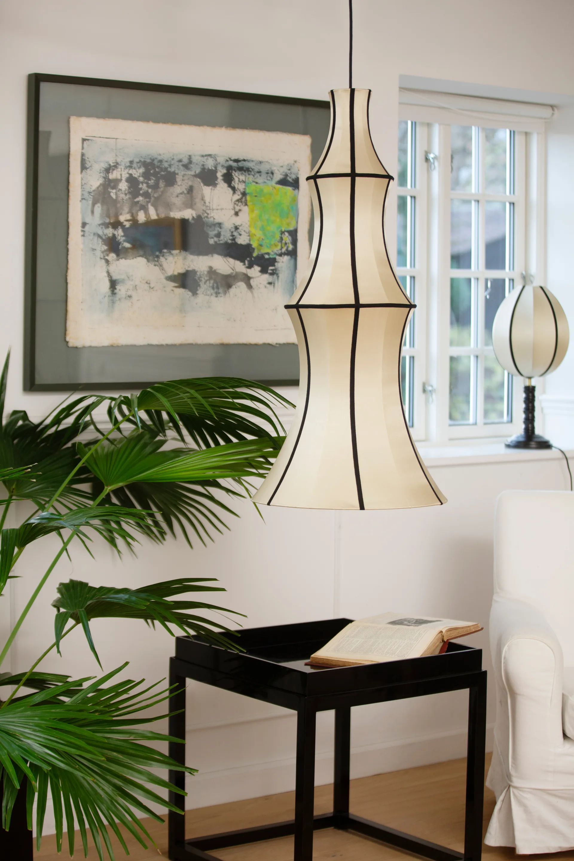 Indochina Classic Long lampenkap, Kit-black Oi Soi Oi