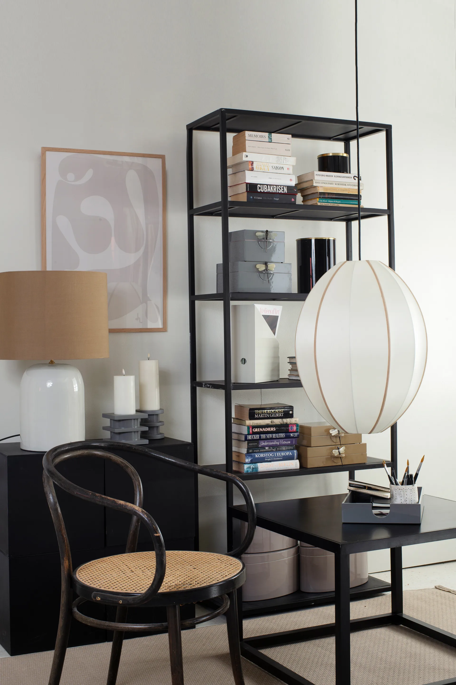 Indochina Classic Oval L lampenkap, Offwhite-amber Oi Soi Oi