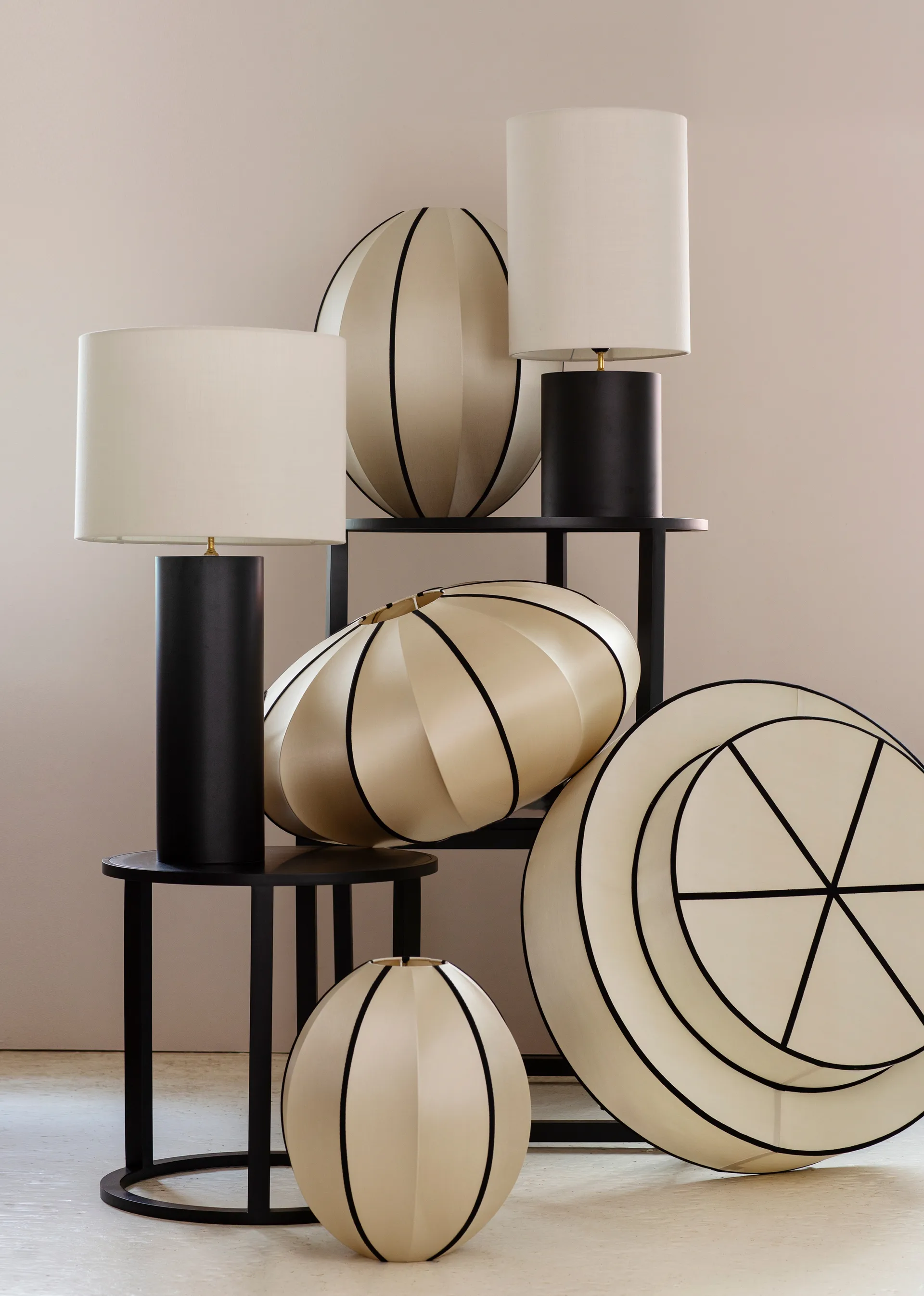 Indochina Classic Oval S lampenkap, Kit-black Oi Soi Oi