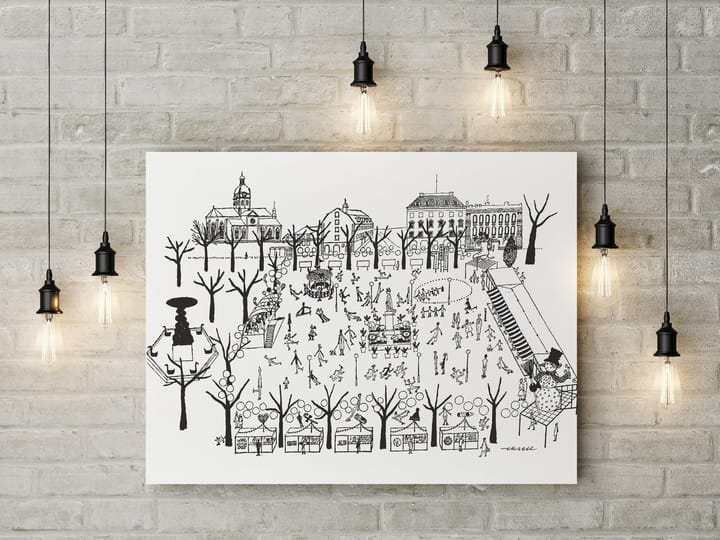 Kungsträdgården poster, 50x70cm Olle Eksell