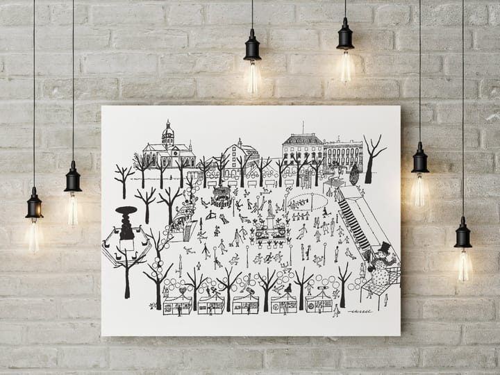 Kungsträdgården poster - 50x70cm - Olle Eksell