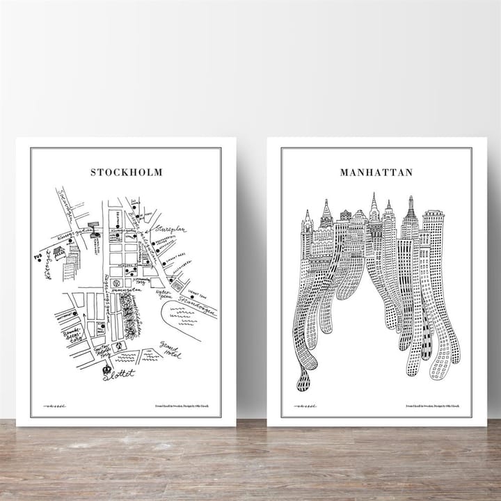 Manhattan poster - 50x70 cm - Olle Eksell