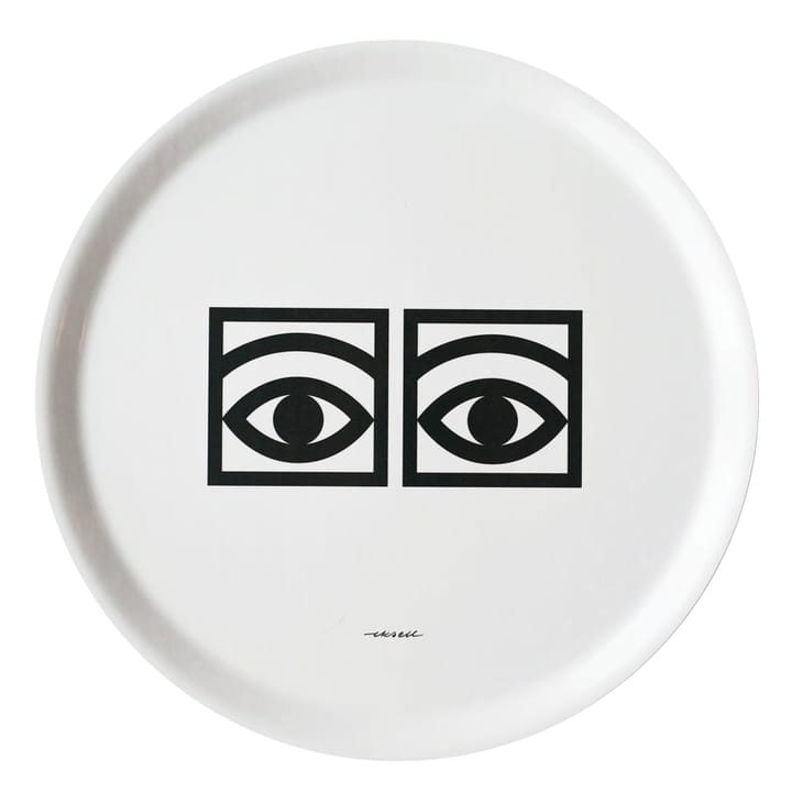 Ögon dienblad Ø38 cm, Wit Olle Eksell