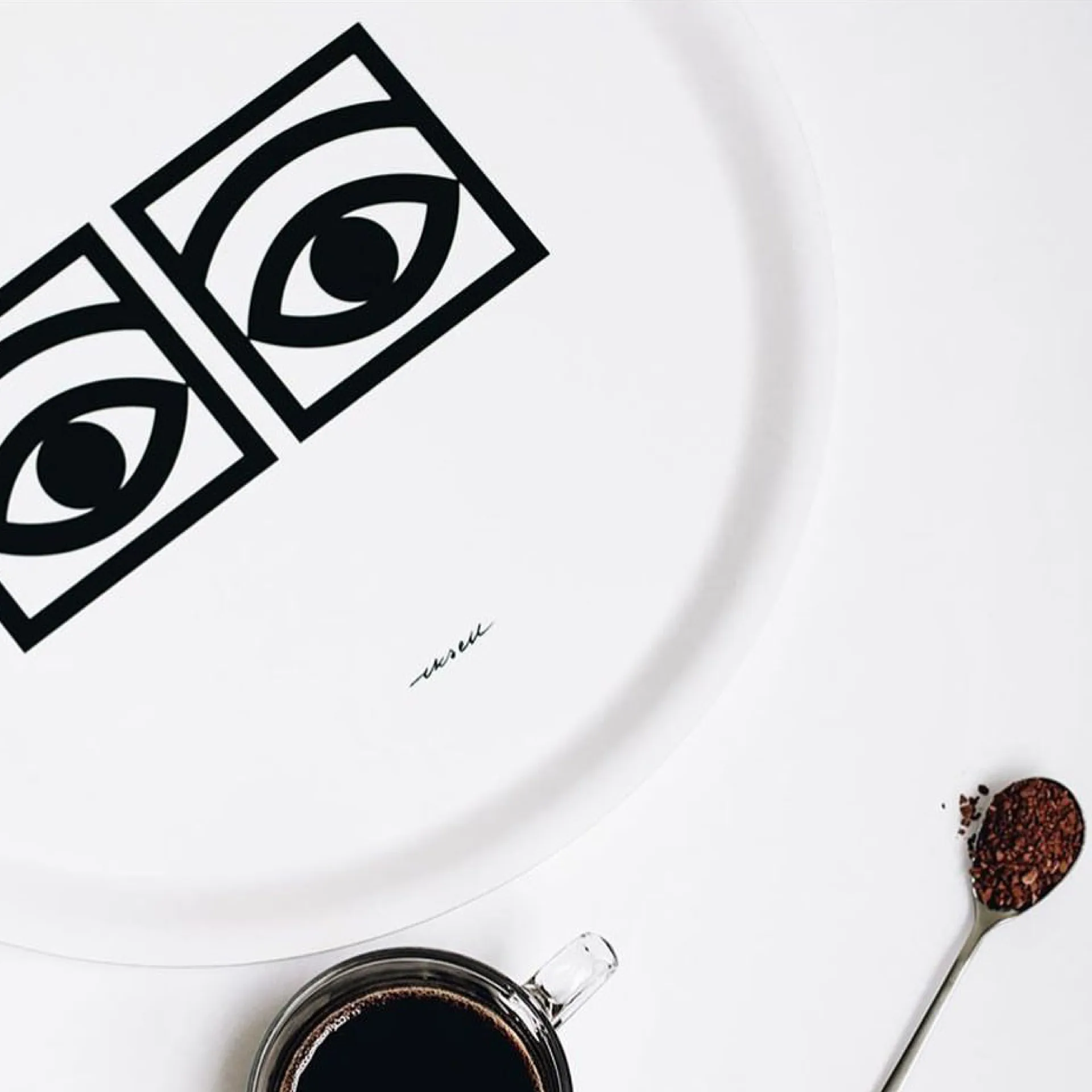 Ögon dienblad Ø38 cm, Wit Olle Eksell