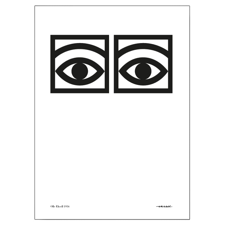 Ögon one-eye poster - 70 x 100 cm. - Olle Eksell