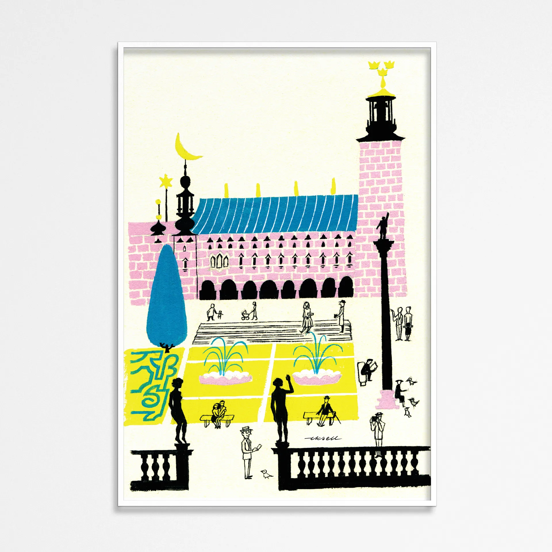 Stockholm City Hall poster, 50x70cm Olle Eksell