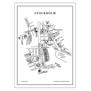 Stockholm poster - 50x70 cm - Olle Eksell